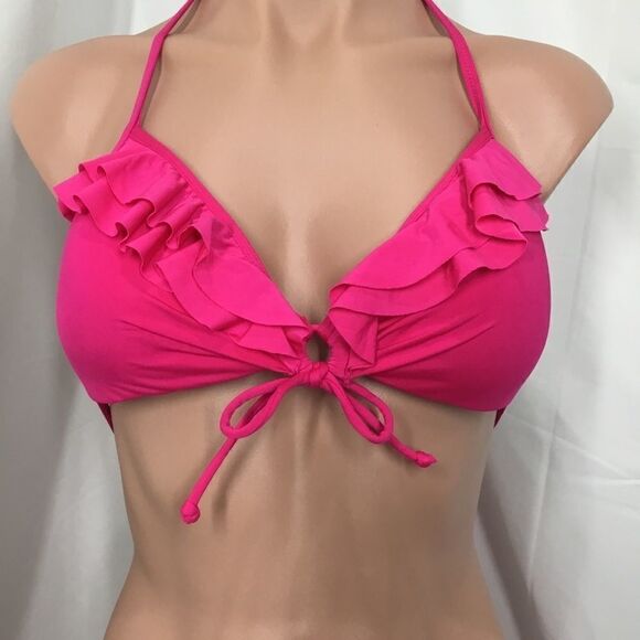 Kenneth Cole Reaction Molded Cup Ruffle Bikini (E) - Picture 2 of 7